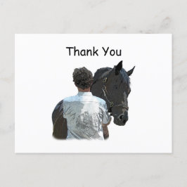 Man Holding Paard Licht Briefkaart