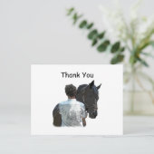 Man Holding Paard Licht Briefkaart (Staand voorkant)