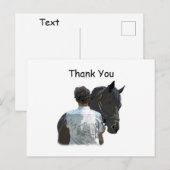 Man Holding Paard Licht Briefkaart (Voorkant / Achterkant)