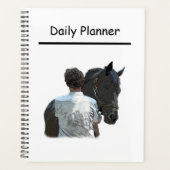 Man Holding Paard Licht Dagelijkse Planner (Voorkant)