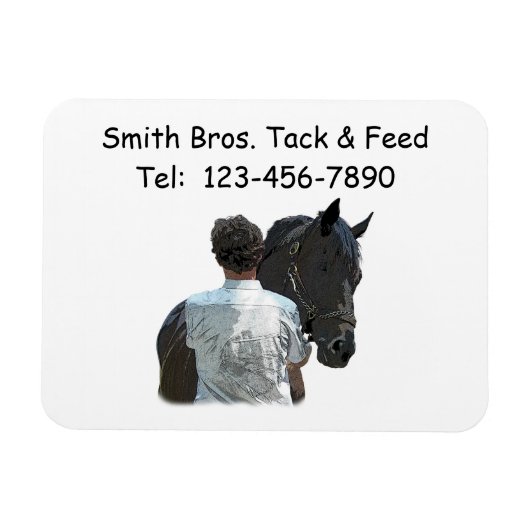 Man Holding Paard Licht Flexibele Magneet (Horizontaal)