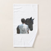 Man Holding Paard Licht Handdoek (Handdoek)