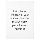 Man Holding Paard Licht Klembord (Achterkant)