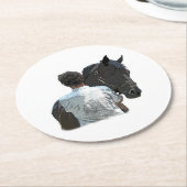 Man Holding Paard Licht Papier Onderzetter (Gebogen)