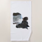 Man Holding Paard Licht Strandlaken (Voorkant)