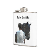 Man Holding Paard Lichte Drink Flask Heupfles (Links)