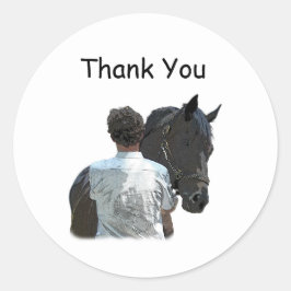 Man Holding Paard Lichte Stickers