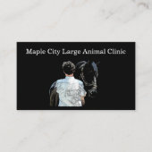 Man Holding Paarden Donkere Visitekaartjes (Voorkant)