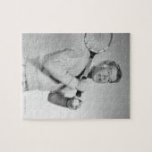 Man Holding Tennis Racket Legpuzzel (Horizontaal)