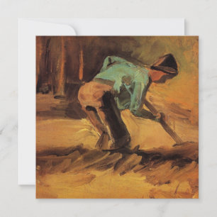 Man houdt op met stok, pade van Vincent van Gogh