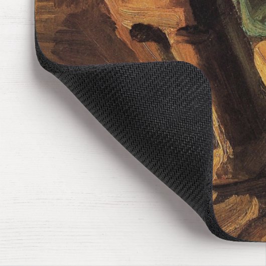 Man houdt op met stok, pade van Vincent van Gogh Muismat (Hoek)