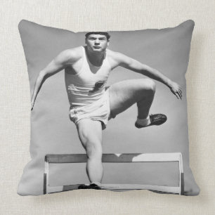Man Hurdling Kussen