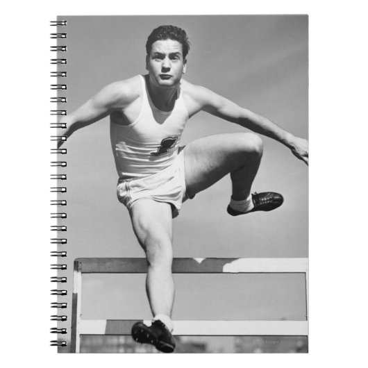 Man Hurdling Notitieboek (Voorkant)