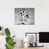 Man Hurdling Poster (Thuiskantoor)