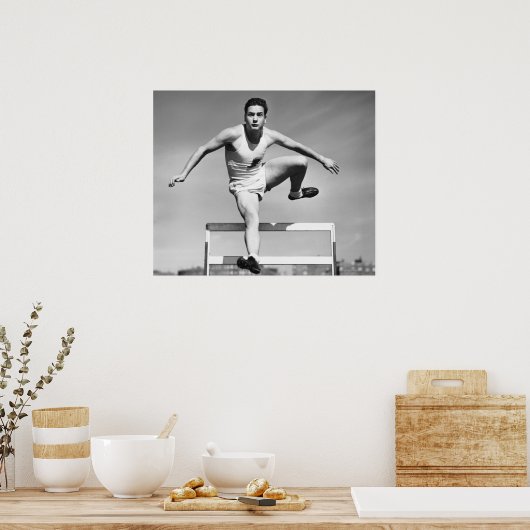 Man Hurdling Poster (Keuken)