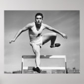 Man Hurdling Poster (Voorkant)