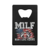 Man I houdt van Gevist roestvrijstalen flessenopen Creditkaart Flessenopener (Voorkant)