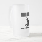 Man I houdt van Geviste glazen Mok (Voorkant links)