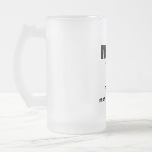 Man I houdt van Geviste glazen Mok (Links)