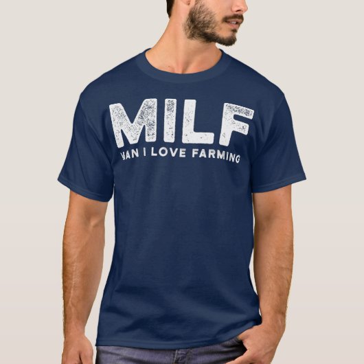 Man I Love Farming Funny Farmers Kerstmis T-shirt (Voorkant)
