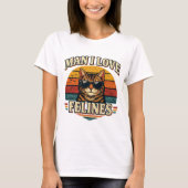 Man I Love Felines Retro Sunset Kat T-shirt (Voorkant)