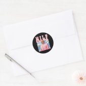 Man I Love Felons Funny Trump Pink 2024 voor Presi Ronde Sticker (Envelop)