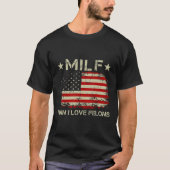 Man I Love Felons Funny Trump Sarcastische Uitspra T-shirt (Voorkant)