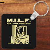Man I Love Forklifts Sleutelhanger (Achterkant)