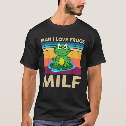 Man I Love Frogs Kids Toddler Brother Cute Frog Re T-shirt (Voorkant)