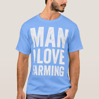 man Ik hou van boeren grappig T-shirt