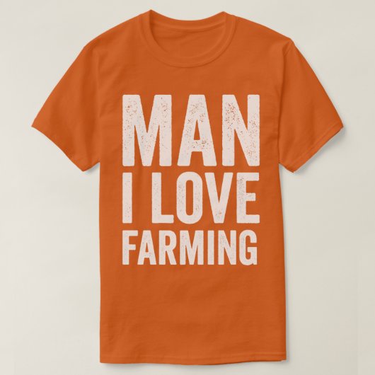 man Ik hou van boeren grappig T-shirt (Design voorkant)