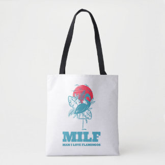 Man Ik hou van flamingos Tote Bag