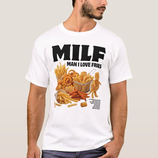 Man Ik Hou Van Frites T-shirt (Voorkant)