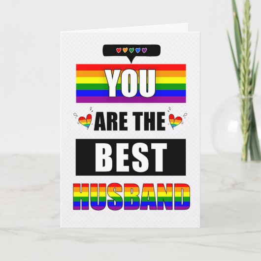 Man Ik hou van je Typografie LGBTQ Rainbow Kaart (Voorkant)