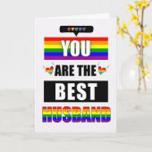 Man Ik hou van je Typografie LGBTQ Rainbow Kaart (Gele Bloem)