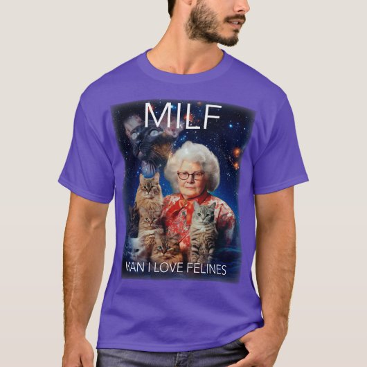 Man Ik Hou Van Katachtigen T-shirt (Voorkant)
