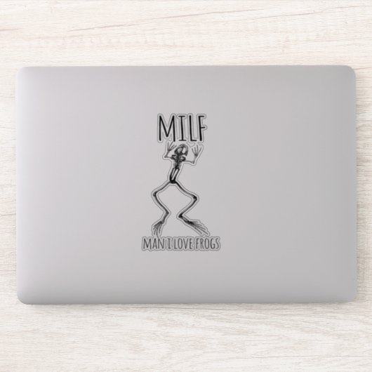 Man Ik hou van kikkers Sticker (Computer)