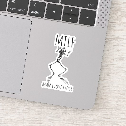 Man Ik hou van kikkers Sticker (Detail)