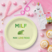man Ik hou van kikkers vegan Papieren Bordje (Feest)
