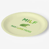 man Ik hou van kikkers vegan Papieren Bordje (Gekanteld)