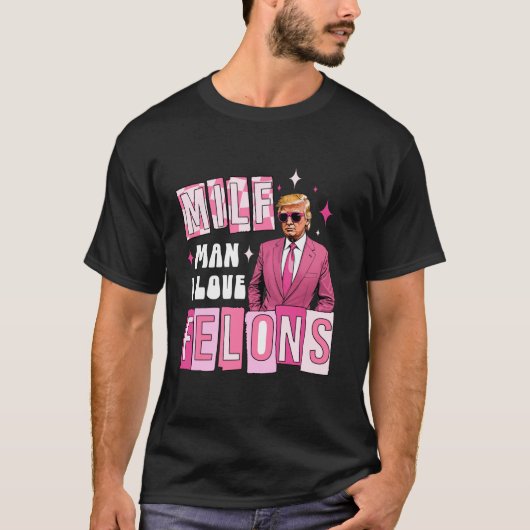 Man Ik hou van misdadigers politiek grappig Trump  T-shirt (Voorkant)