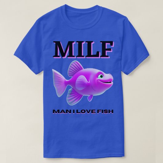 man Ik hou van vis T-shirt (Design voorkant)