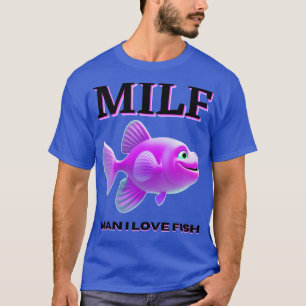 man Ik hou van vis T-shirt