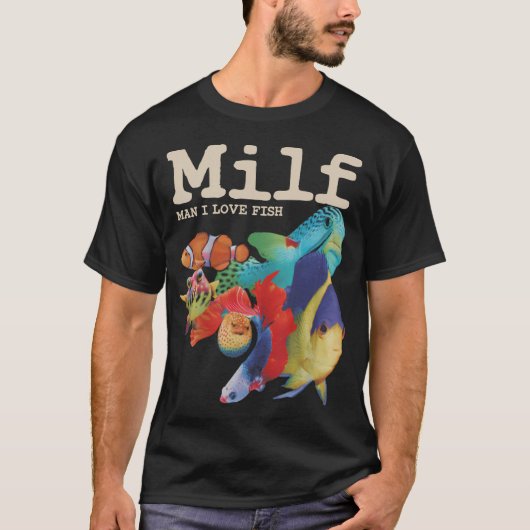 Man Ik Hou Van Vis T-shirt (Voorkant)