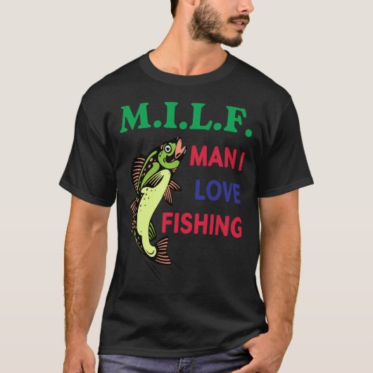 Man Ik Hou Van Vissen T-shirt (Voorkant)