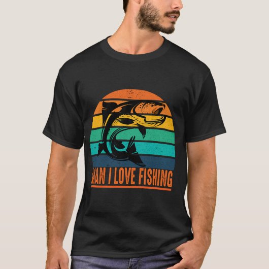 Man Ik hou van vissen T-shirt (Voorkant)