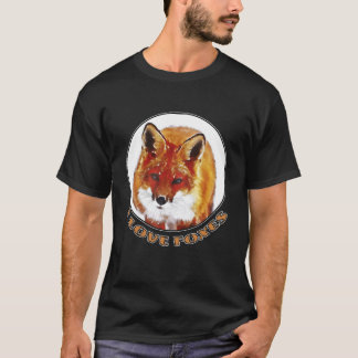 Man Ik hou van vossen T-shirt