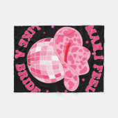 Man Ik Voel Me Als Een Bruid Cowgirl Hoed Disco Vr Fleece Deken (Voorkant (Horizontaal))