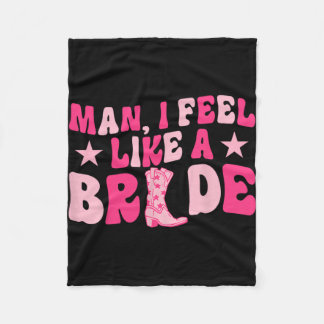 Man Ik voel me als een bruid Let's Go Girls Wester Fleece Deken