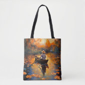 Man in Boot Impressionisme Tote Bag (Voorkant)